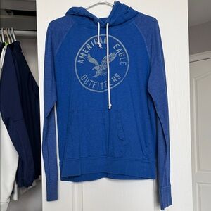American Eagle Outfitters Royal Blue Logo Hoodie